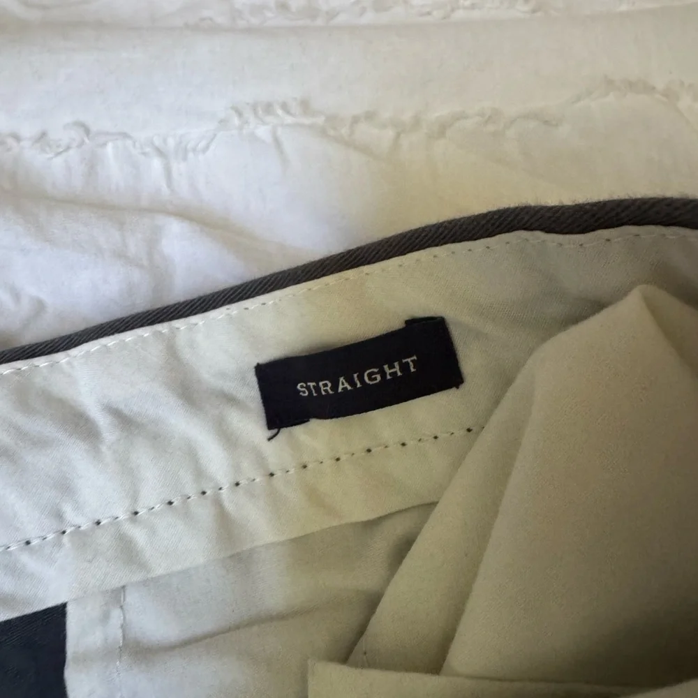 J. Crew Men's Charcoal Straight-Leg Chinos